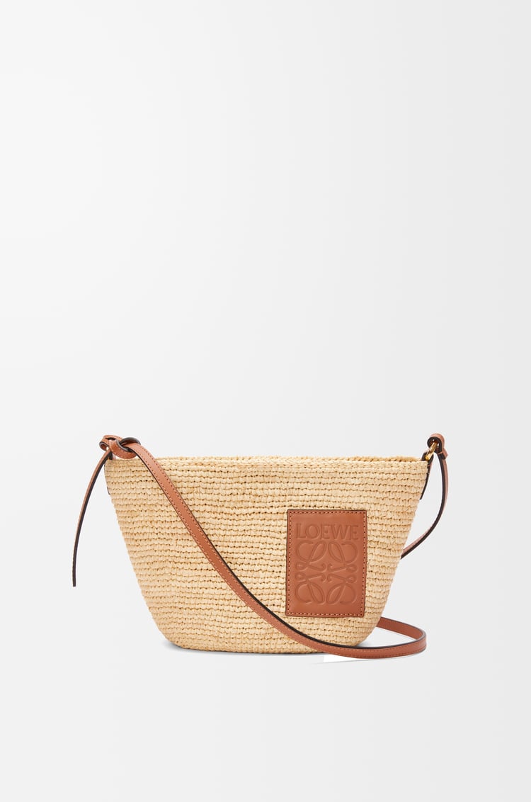 Loewe Slit pochette bag in raffia and calfskin 1 Colours
