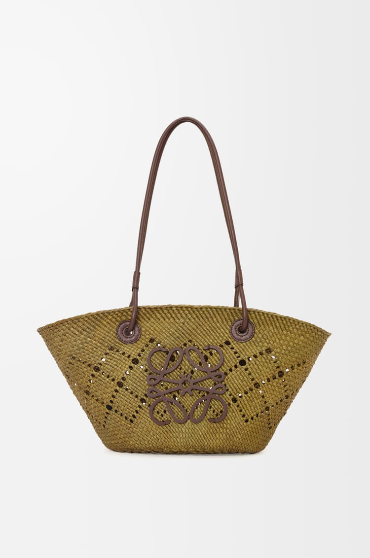 Loewe Small Anagram Basket bag in iraca palm and calfskin 1 Colours