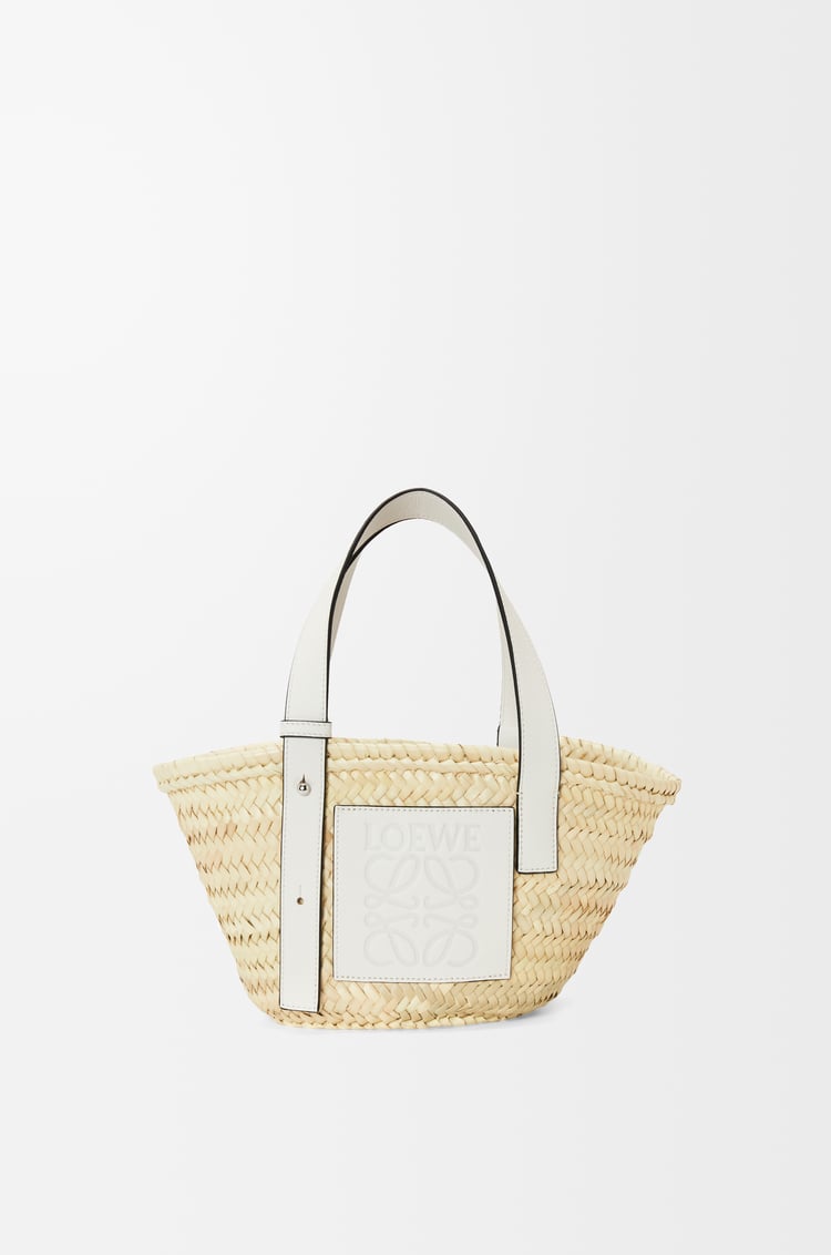 Loewe Small Basket bag in palm leaf and calfskin 1 Colours