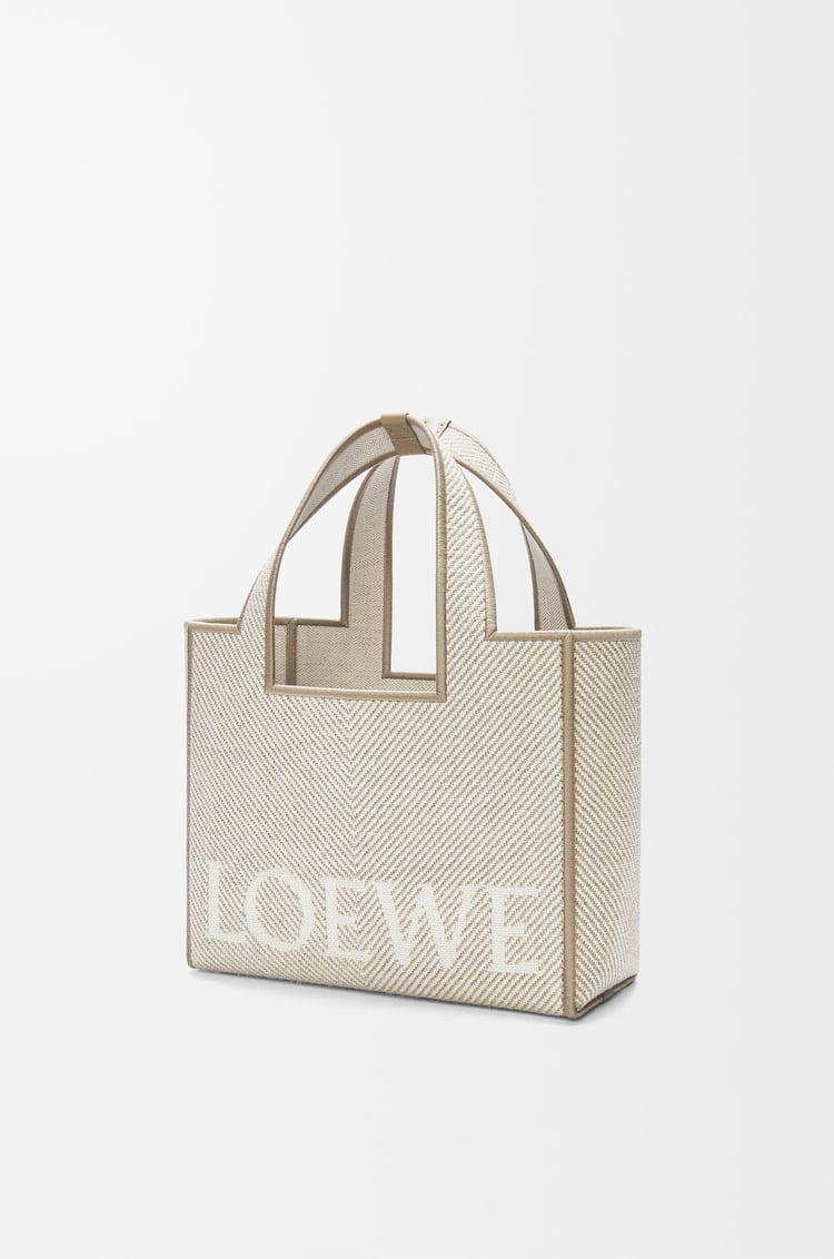 Loewe Small LOEWE Font Tote In Jacquard Canvas 1 Colours