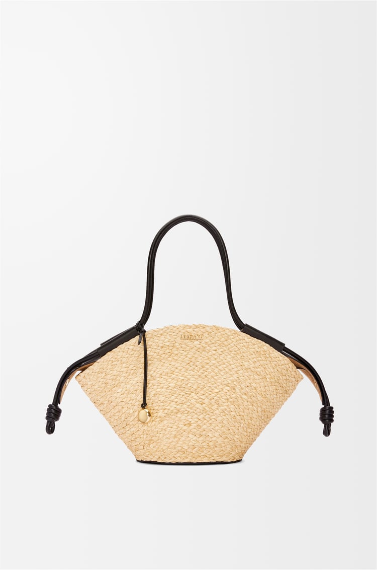 Loewe Small Paseo basket in raffia and nappa calfskin 1 Colours