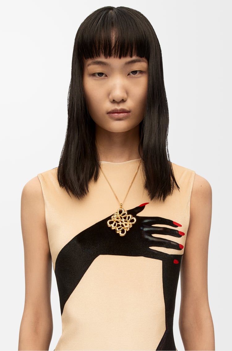 Loewe Small Pendant Necklace In Sterling Silver 1 Colours