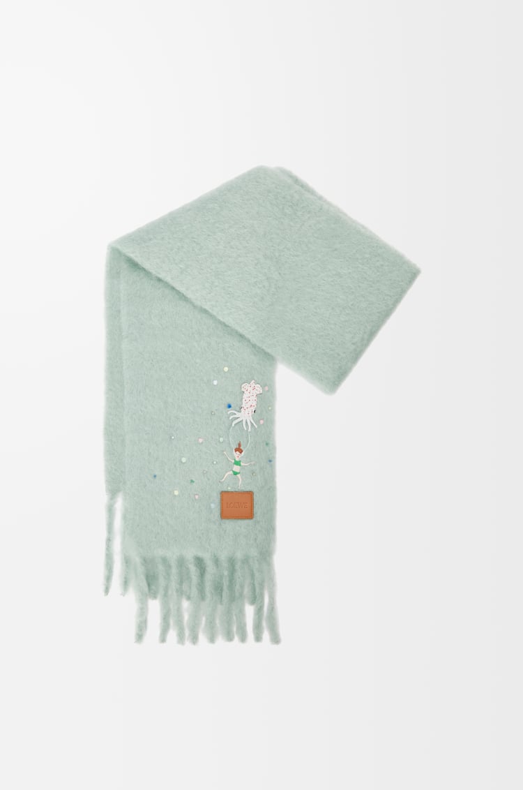 Loewe Squid scarf in mohair and wool blend 1 Colours