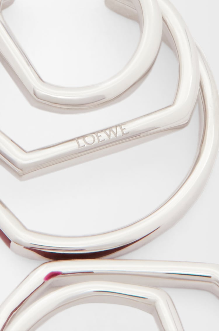 Loewe Stacked Hoop Earrings In Sterling Silver And Enamel 2 Colours
