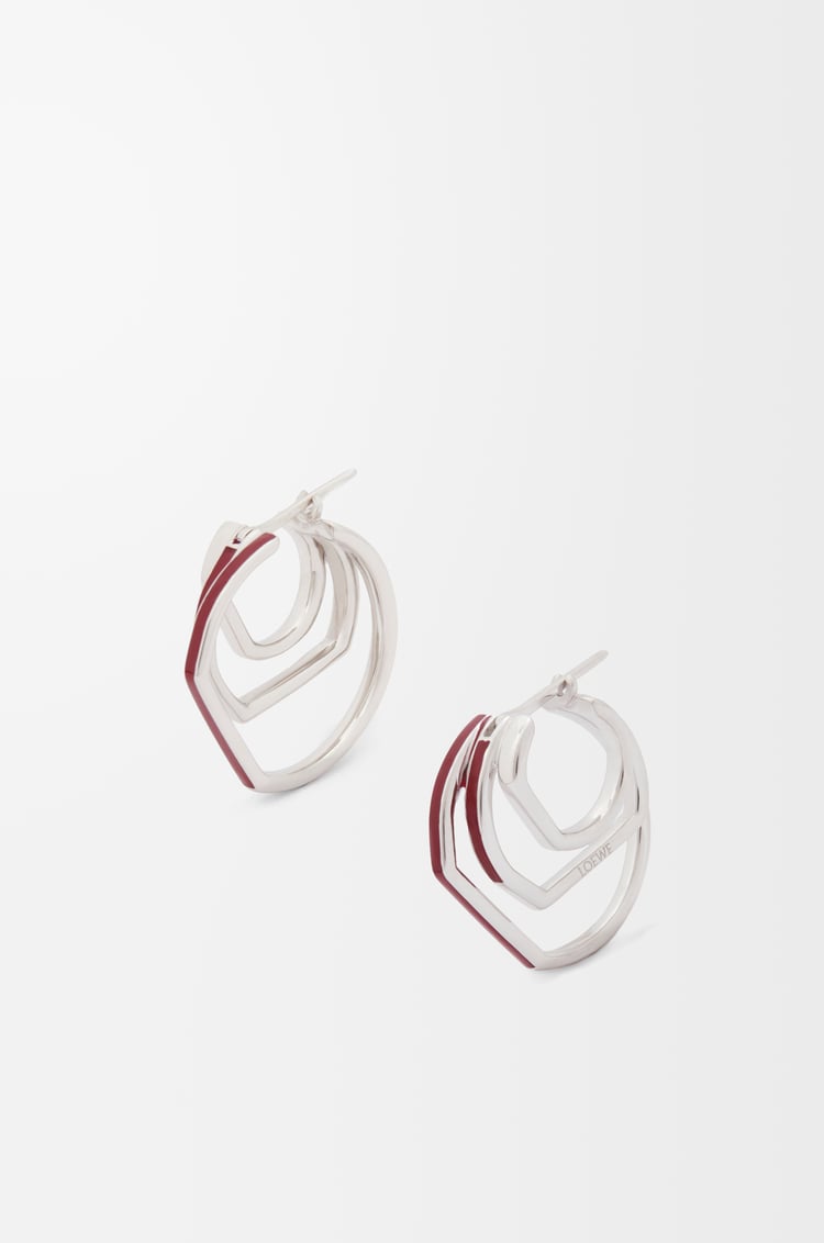 Loewe Stacked hoop earrings in sterling silver and enamel 2 Colours