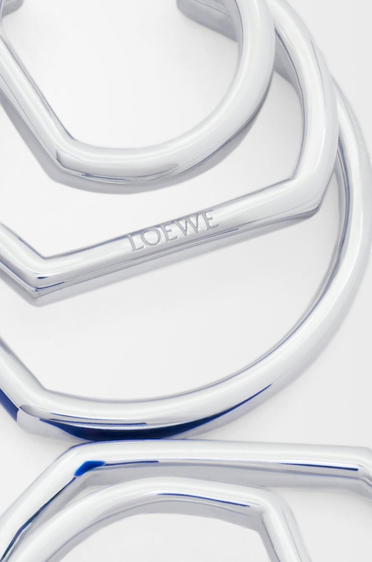 Loewe Stacked Hoop Earrings In Sterling Silver And Enamel 2 Colours
