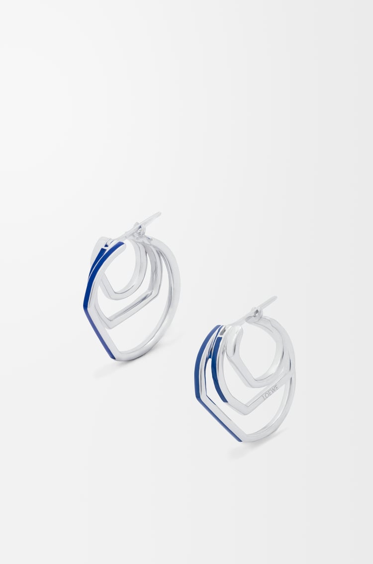 Loewe Stacked hoop earrings in sterling silver and enamel 2 Colours
