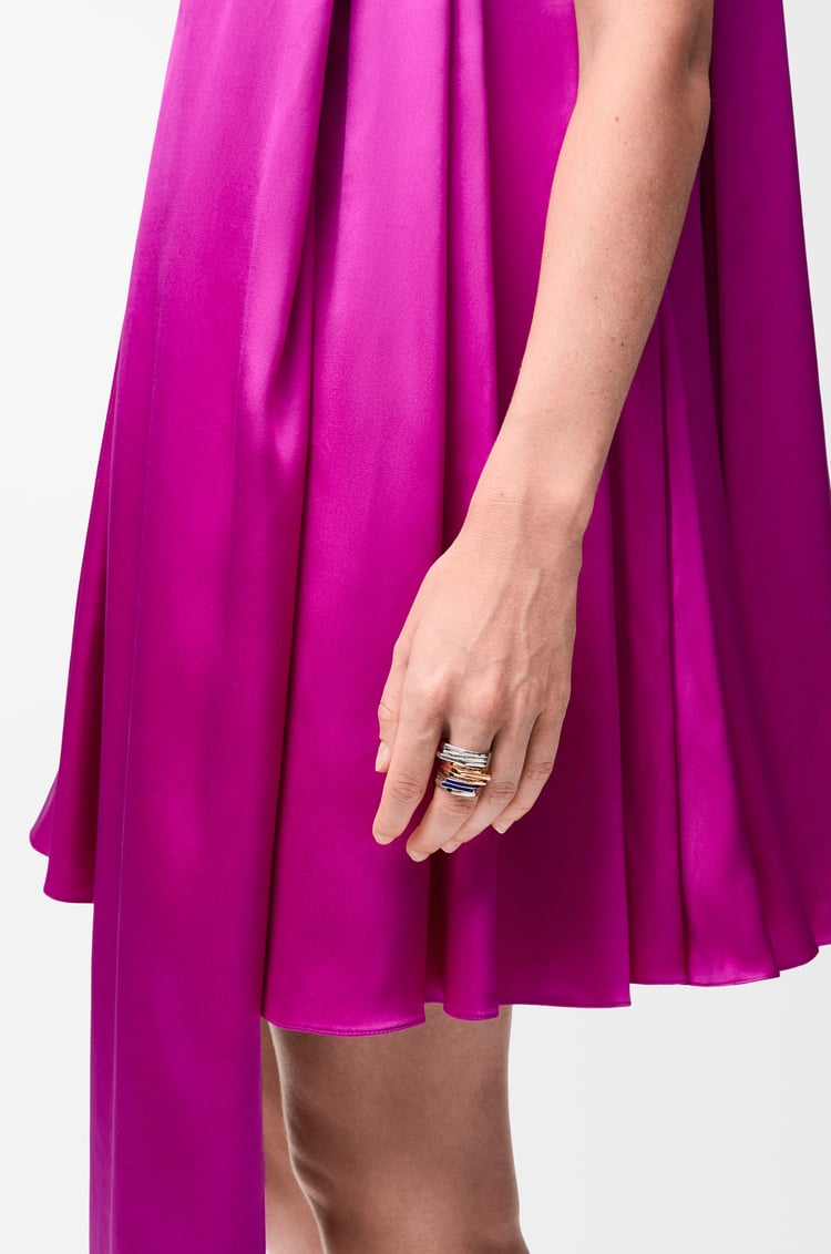 Loewe Stacked Ring In Sterling Silver And Enamel 2 Colours