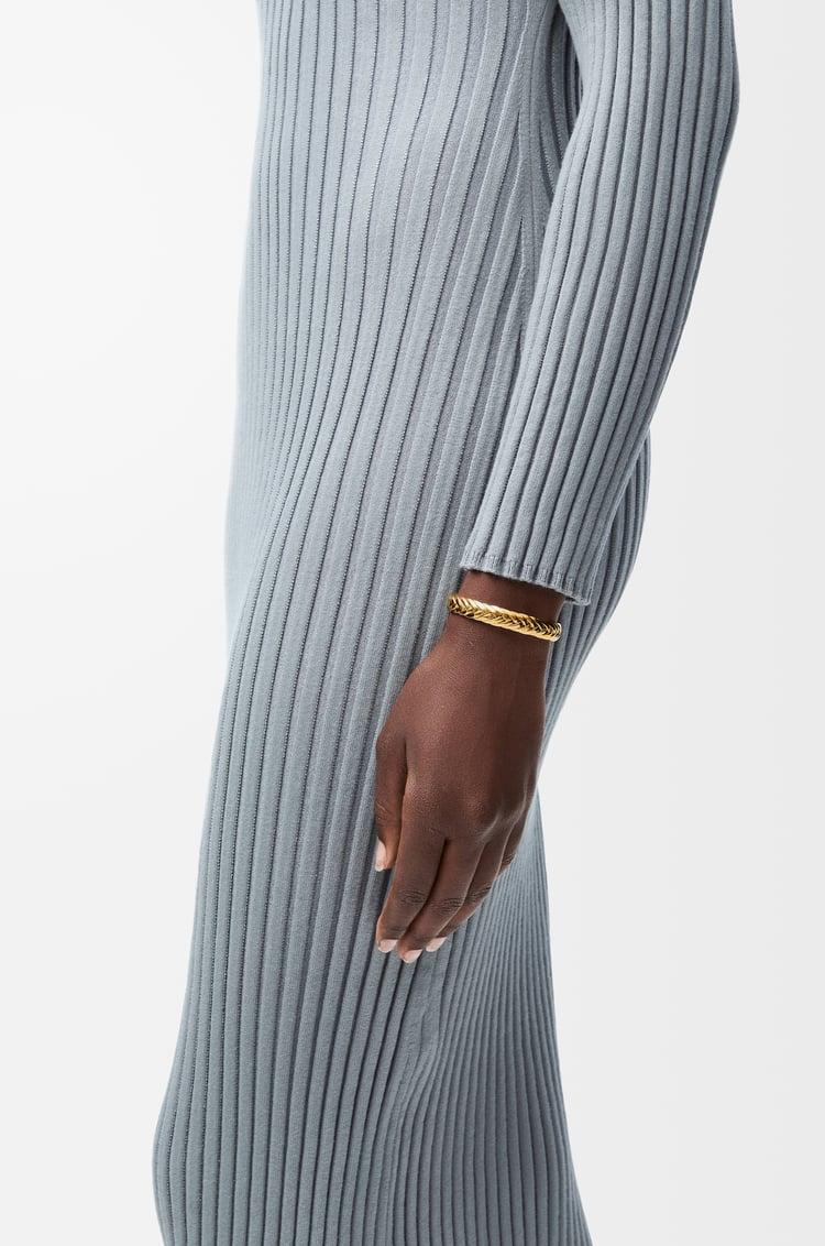 Loewe Thin Braided Cuff In Sterling Silver 1 Colours