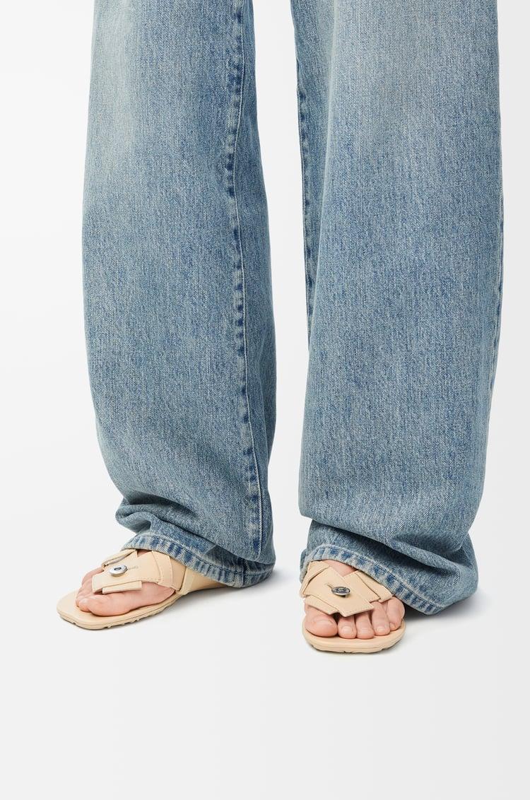 Loewe Toy Panta Toe Post Sandal In Lambskin 2 Colours