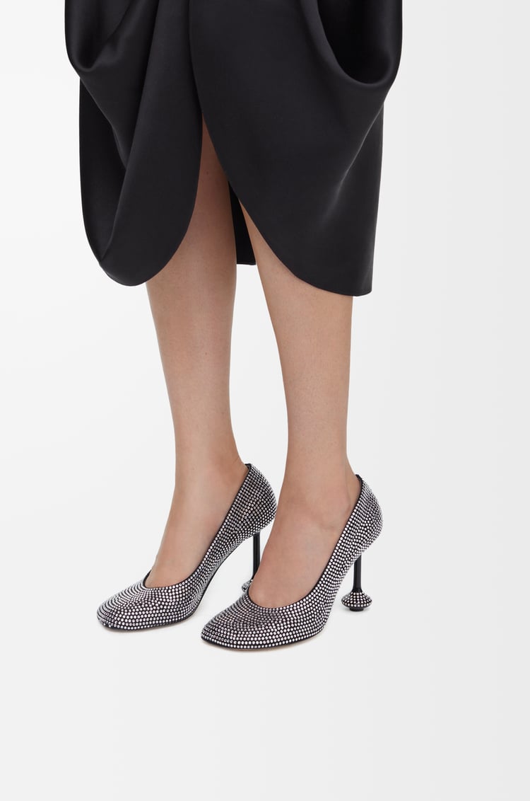 Loewe Toy Pump In Suede And Allover Rhinestones 1 Colours