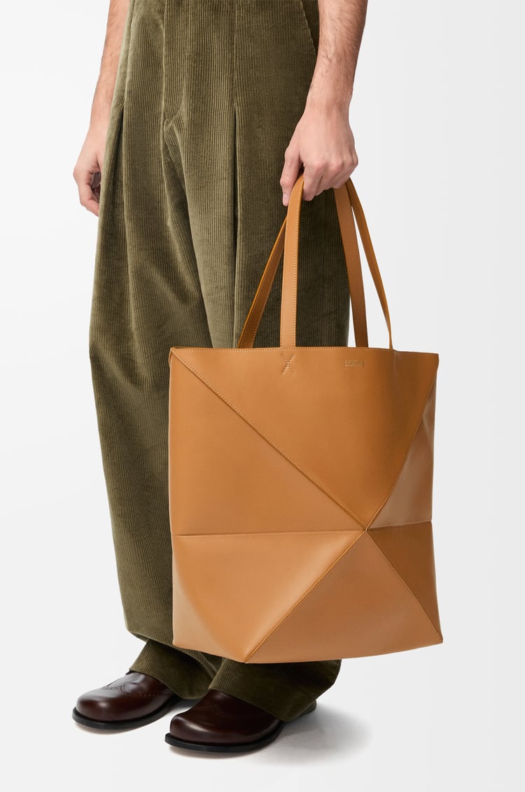 Loewe XL Puzzle Fold Tote In Shiny Calfskin 9 Colours