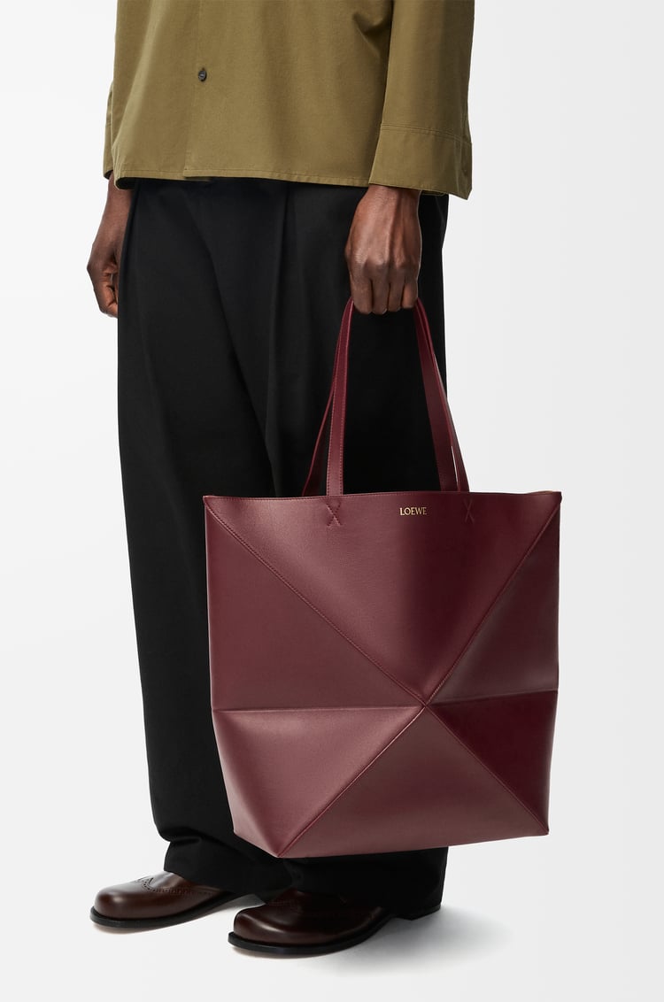 Loewe XL Puzzle Fold Tote In Shiny Calfskin 9 Colours