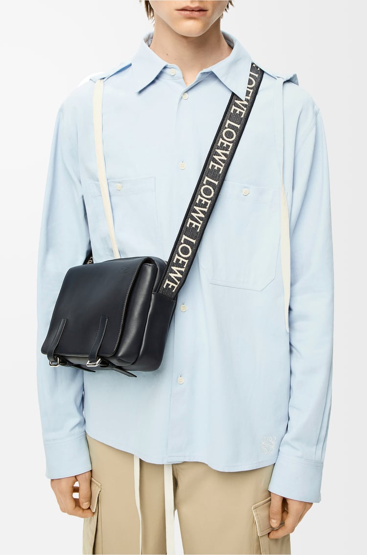 Loewe XS Military Messenger Bag In Supple Smooth Calfskin And Jacquard 1 Colours