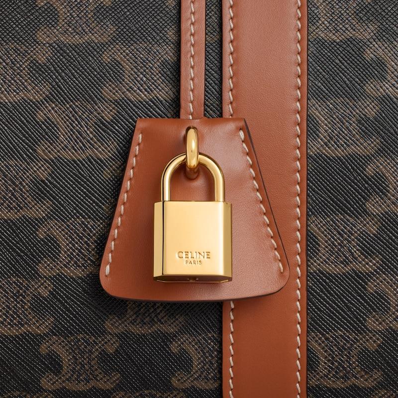 Celine Bolsa De Viaje Grande De Lona Triomphe Y Piel De Becerro