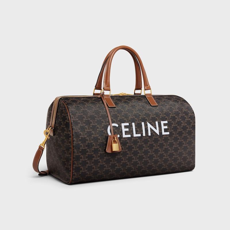 Celine BOLSA DE VIAJE MEDIANA DE LONA TRIOMPHE CON ESTAMPADO CELINE