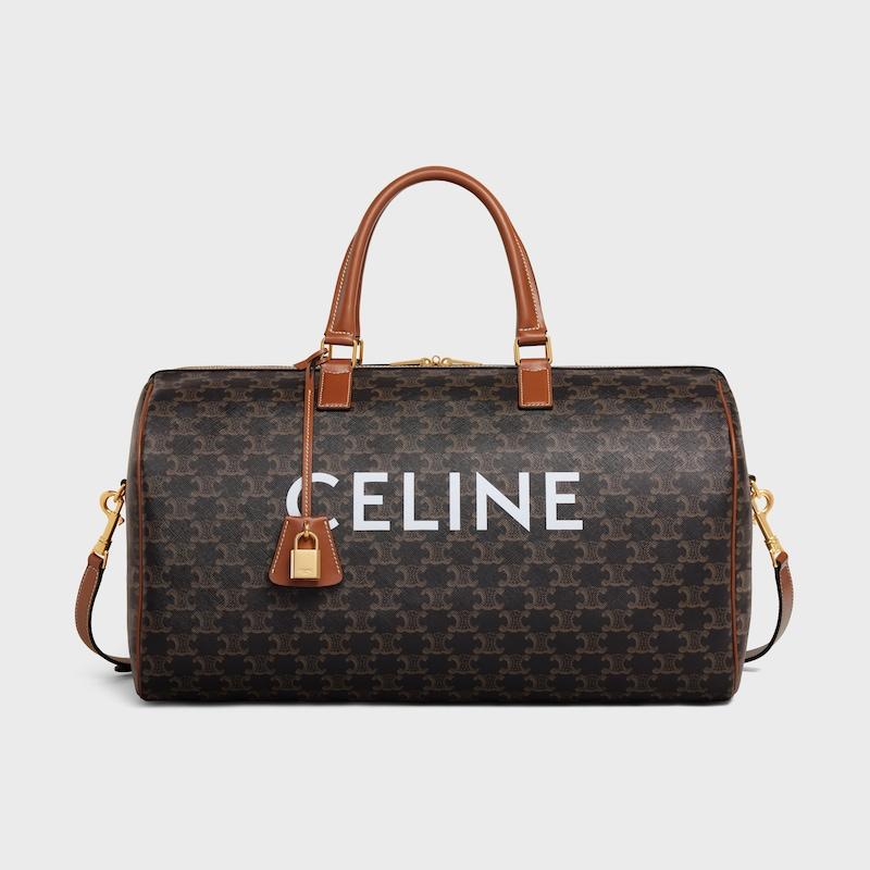 Celine BOLSA DE VIAJE MEDIANA DE LONA TRIOMPHE CON ESTAMPADO CELINE