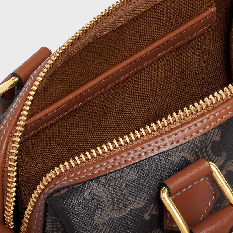 Celine BOLSO BOSTON PEQUEÑO DE LONA TRIOMPHE Y PIEL DE BECERRO