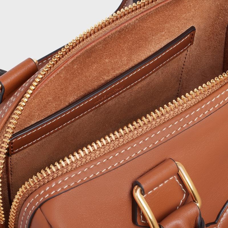 Celine BOLSO BOSTON PEQUEÑO DE PIEL DE BECERRO LISA