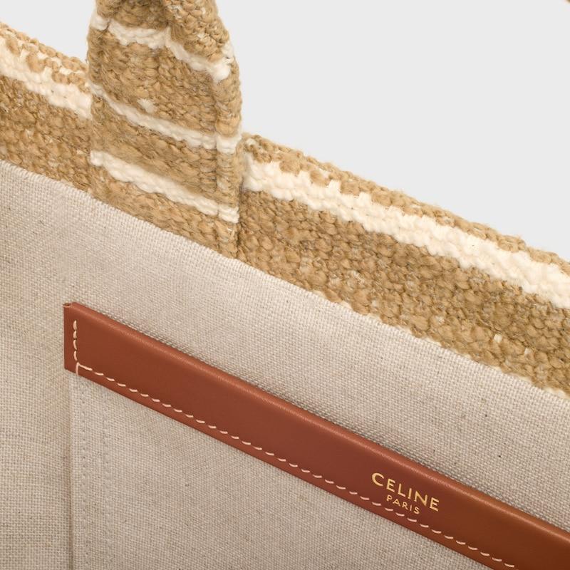 Celine BOLSO CABAS THAIS DE TEJIDO DE RAYAS CON MOTIVO TRIOMPHE