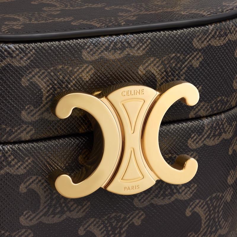 Celine BOLSO CAJA OVALADO TRIOMPHE De Piel De Becerro Y Lona Triomphe