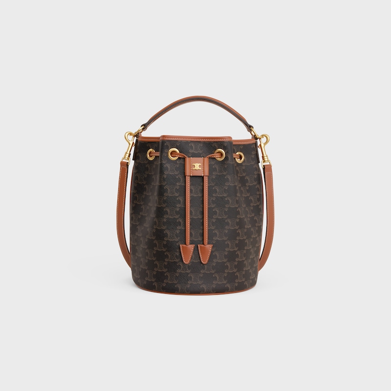 Celine BOLSO CLARA DE LONA TRIOMPHE Y PIEL DE BECERRO