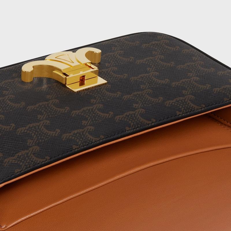 Celine BOLSO DE HOMBRO CLAUDE DE LONA TRIOMPHE Y PIEL DE BECERRO