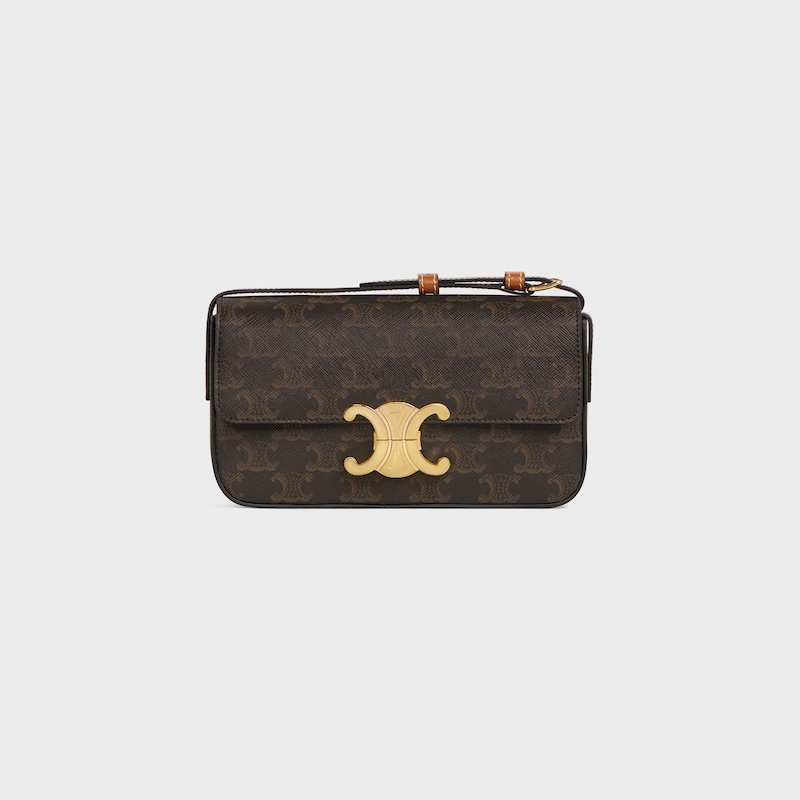 Celine BOLSO DE HOMBRO CLAUDE DE LONA TRIOMPHE Y PIEL DE BECERRO