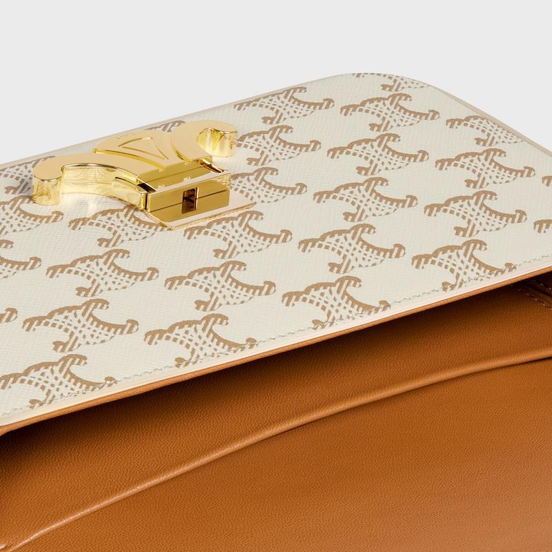 Celine BOLSO DE HOMBRO CLAUDE De Piel De Becerro Y Lona Triomphe