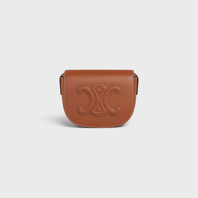 Celine BOLSO FOLCO DE PIEL TRIOMPHE de piel de becerro lisa