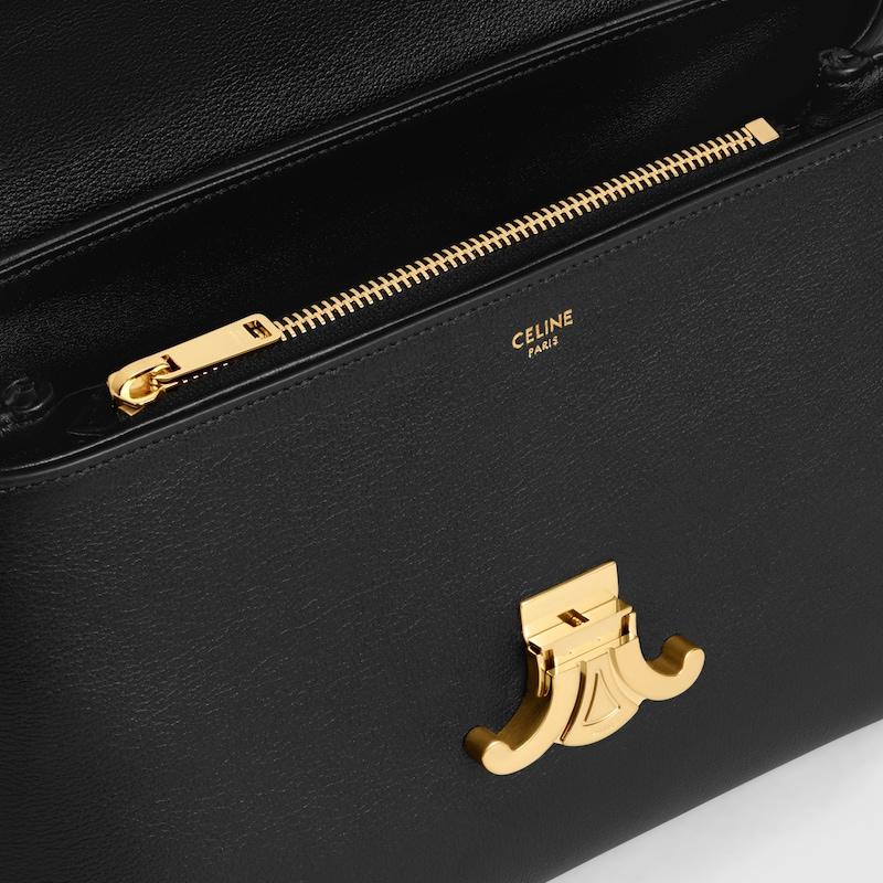 Celine BOLSO NINO MEDIANO DE PIEL DE BECERRO FLEXIBLE CON TEXTURA GRANULADA