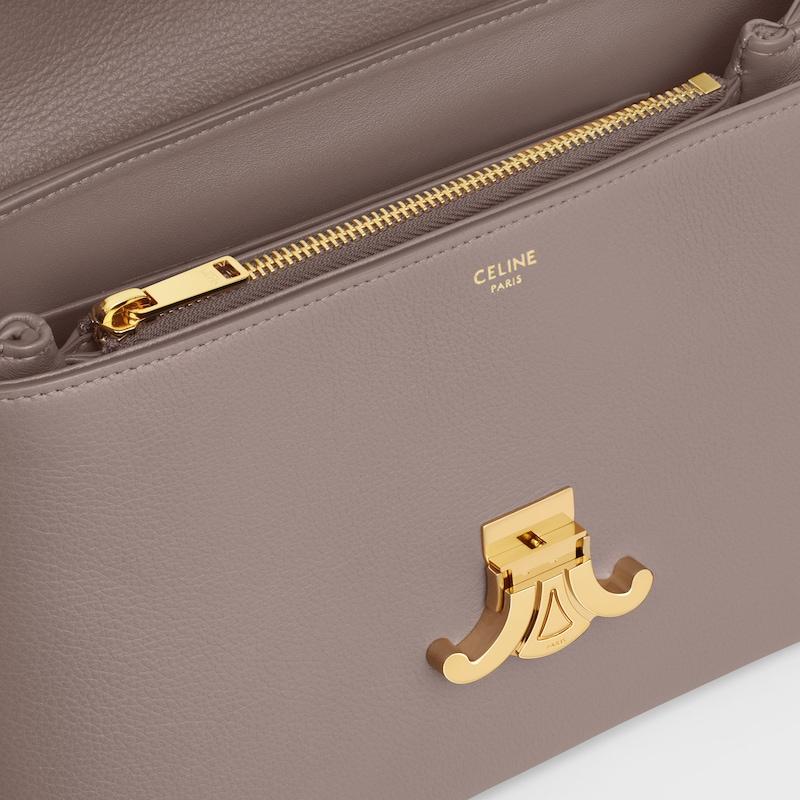 Celine BOLSO NINO MEDIANO DE PIEL DE BECERRO FLEXIBLE CON TEXTURA GRANULADA