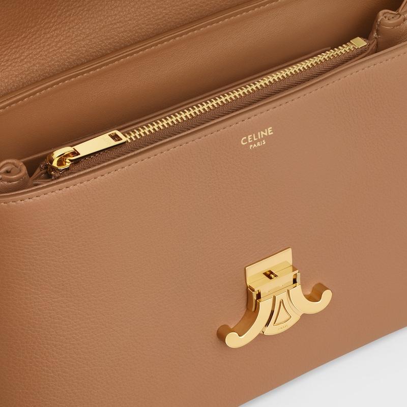 Celine BOLSO NINO MEDIANO DE PIEL DE BECERRO FLEXIBLE CON TEXTURA GRANULADA