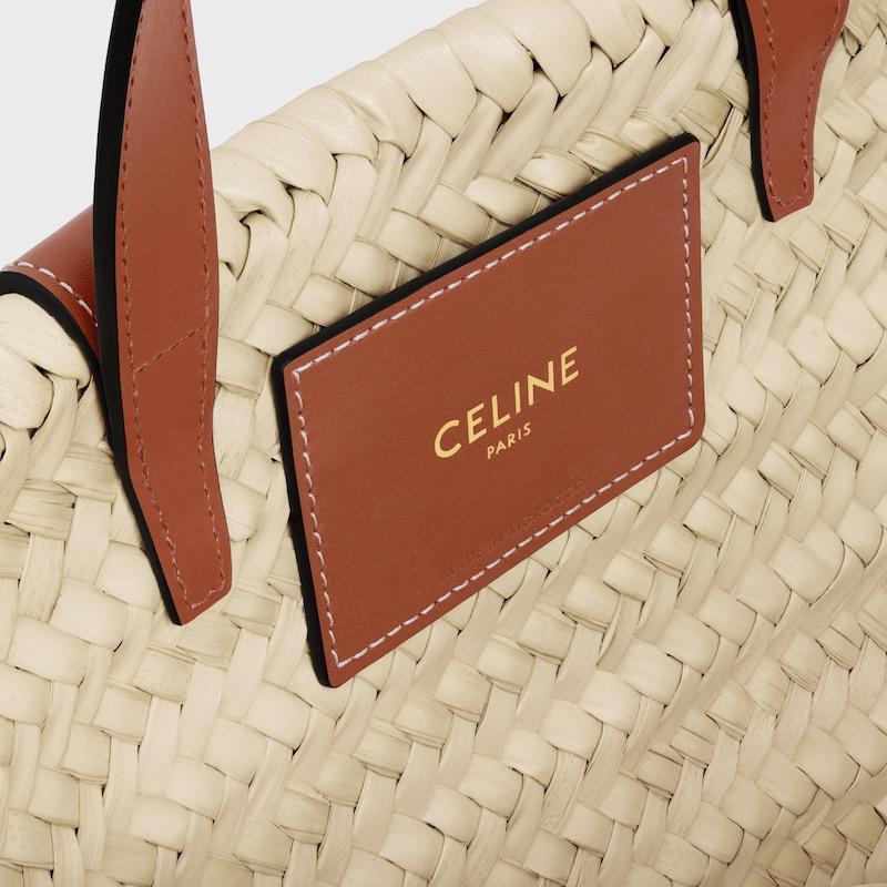 Celine BOLSO TEEN CELINE CLASSIC PANIER DE HOJAS DE PALMA Y PIEL DE BECERRO