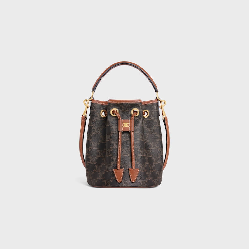 Celine BOLSO TEEN CLARA DE LONA TRIOMPHE Y PIEL DE BECERRO