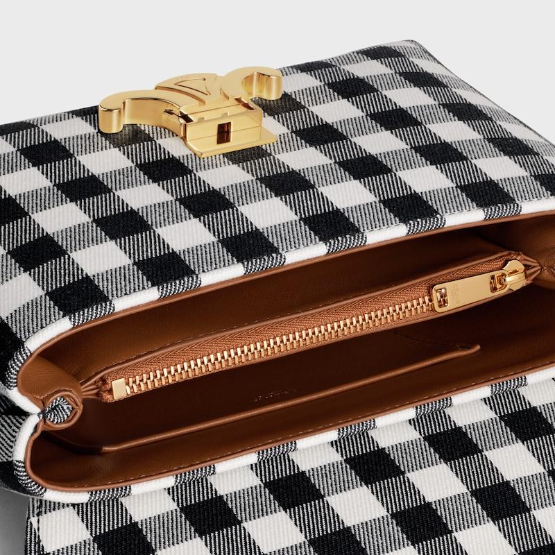 Celine BOLSO TEEN NINO DE TEJIDO DE CUADRO VICHY Y PIEL DE BECERRO