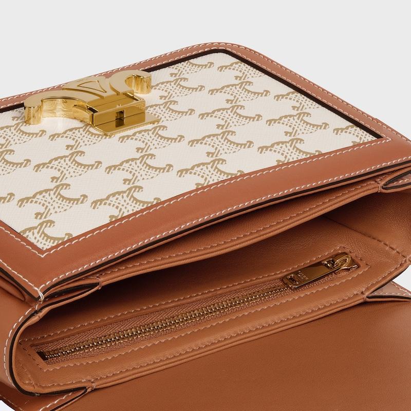 Celine Bolso Teen Triomphe De Lona Triomphe Y Piel De Becerro