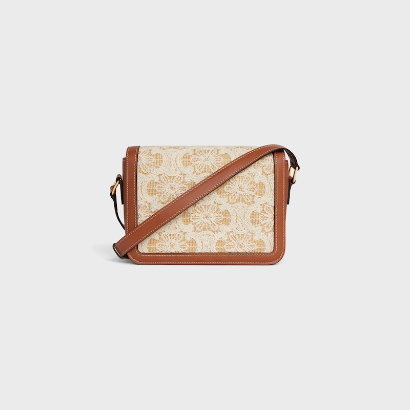 Celine BOLSO TEEN TRIOMPHE DE TEJIDO CON EFECTO RAFIA CON BORDADOS TRIOMPHE