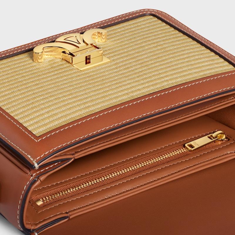 Celine BOLSO TEEN TRIOMPHE DE TEJIDO EFECTO RAFIA Y PIEL DE BECERRO