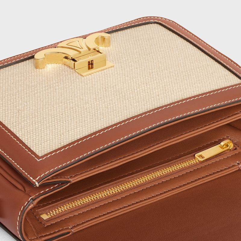 Celine Bolso Teen Triomphe De TEJIDO Y PIEL DE BECERRO