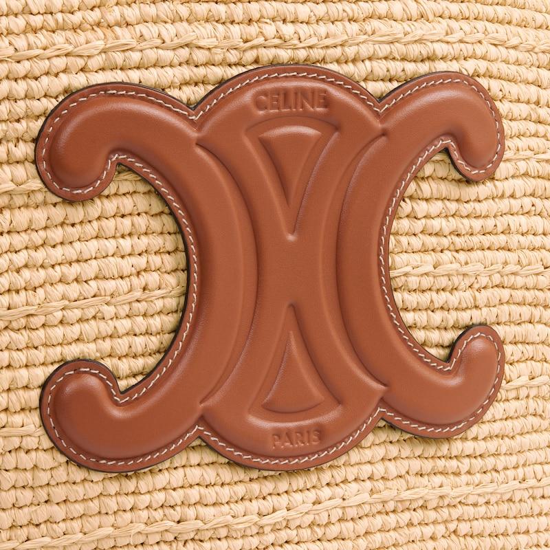 Celine BOLSO TRIOMPHE CELINE CLASSIC PANIER MEDIANO DE RAFIA Y PIEL DE BECERRO