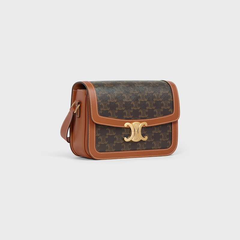 Celine Bolso Triomphe Classique De Lona Triomphe Y Piel De Becerro