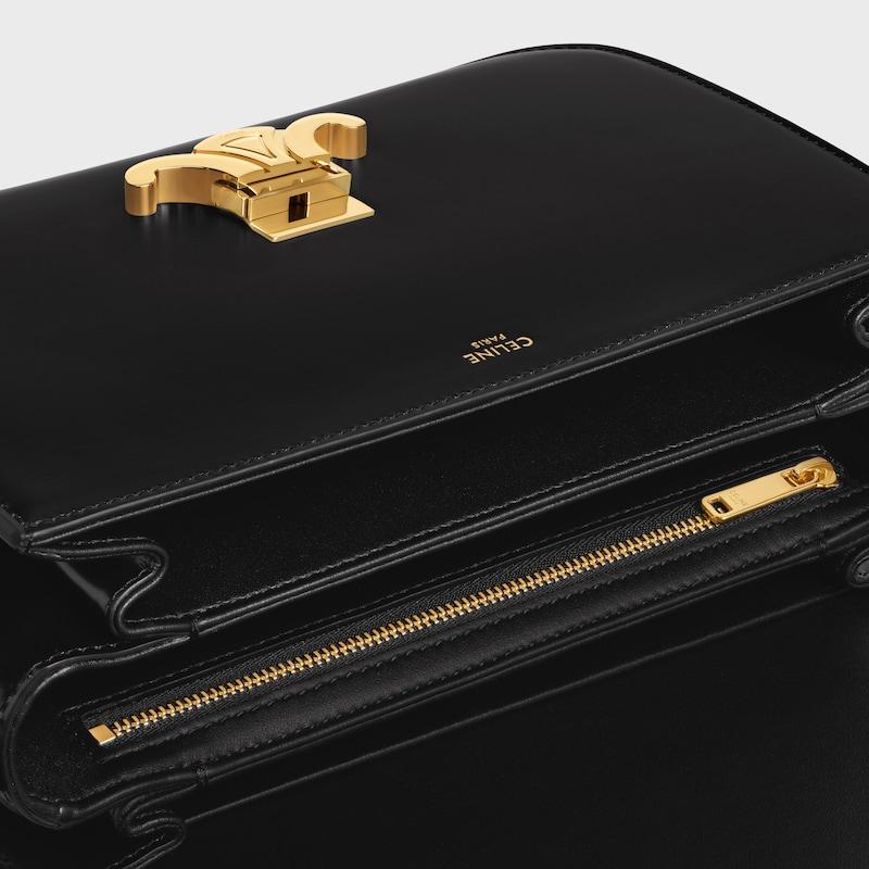 Celine Bolso Triomphe Classique De Piel De Becerro Brillante