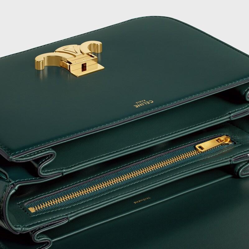 Celine Bolso Triomphe Classique De Piel De Becerro Brillante