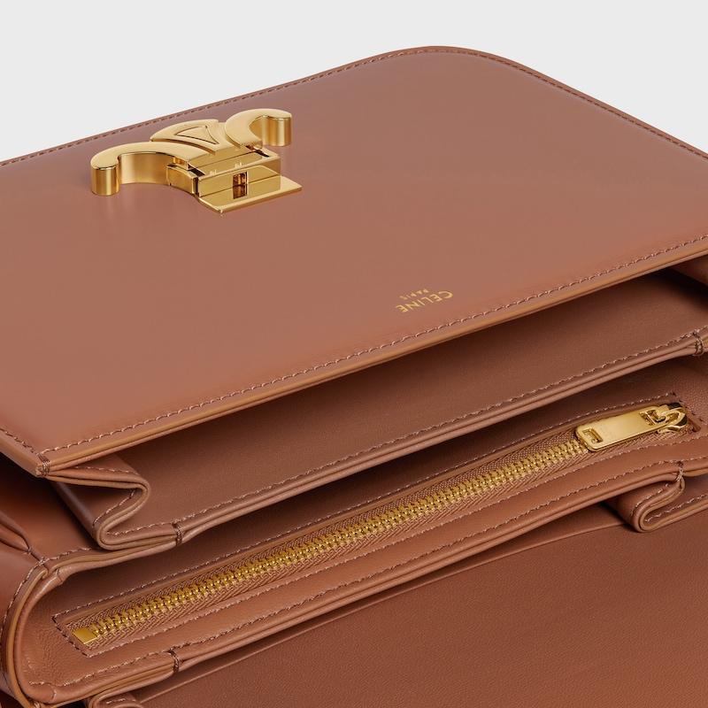 Celine Bolso Triomphe Classique De Piel De Becerro Brillante