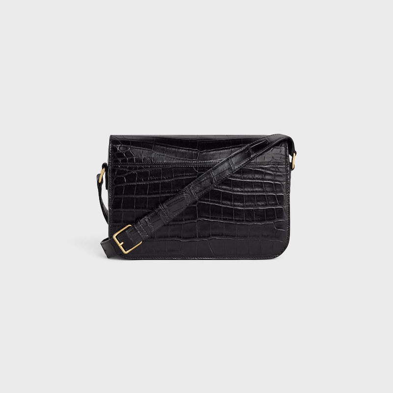 Celine Bolso Triomphe Classique De Piel De Cocodrilo Del Nilo