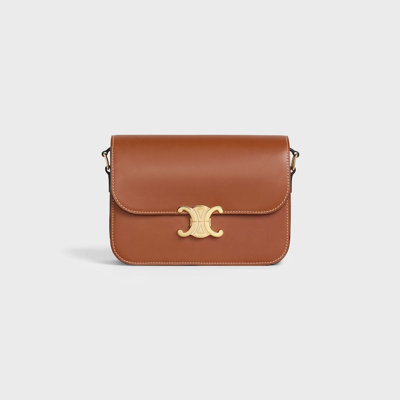 Celine BOLSO TRIOMPHE CLASSIQUE DE PIEL DE PIEL DE BECERRO NATURAL
