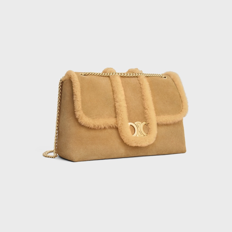 Celine BOLSO VICTOIRE CELINE GRANDE DE ANTE DE PIEL DE BECERRO Y PIEL DE BORREGO