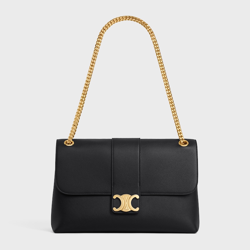 Celine BOLSO VICTOIRE CELINE GRANDE DE PIEL DE BECERRO FLEXIBLE CON TEXTURA GRANULADA