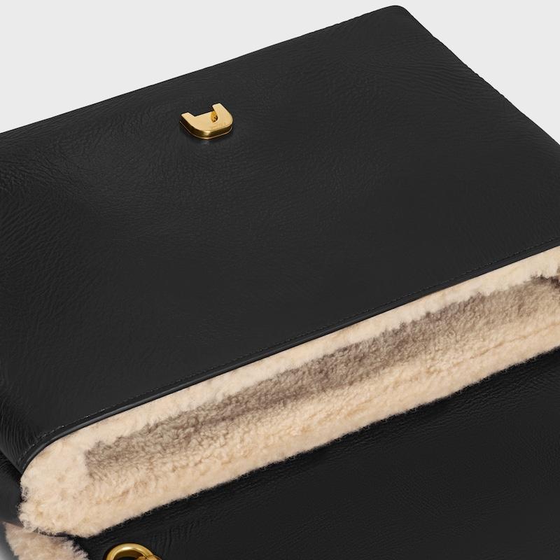 Celine BOLSO VICTOIRE CELINE GRANDE DE PIEL DE CORDERO FRUNCIDA Y PIEL DE BORREGO